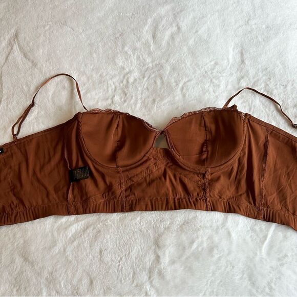 Fashion Nova Copper Corset Top Women’s Size Medium - Picture 7 of 13